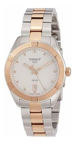 Tissot Pr 100 Sport Chic - T1019102211600 Gris / De Oro Rosa