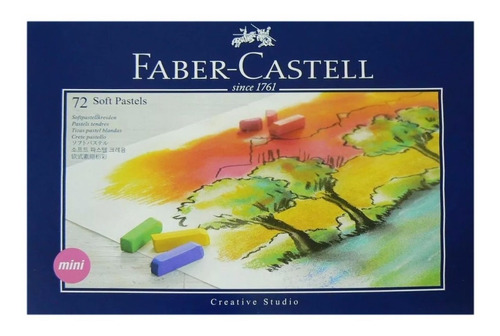 Pastel Tiza Mini Faber Castell Studio Linea Azul X72