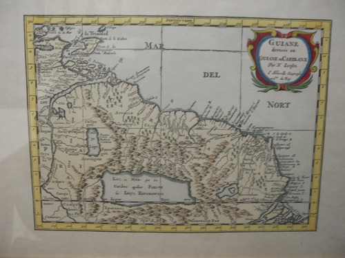 Mapa Antiguo Guiane Par N. Sanson