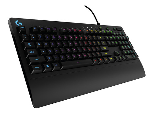 Imagen 4 de 4 de Teclado gamer Logitech Serie G Prodigy G213 QWERTY español color negro con luz RGB