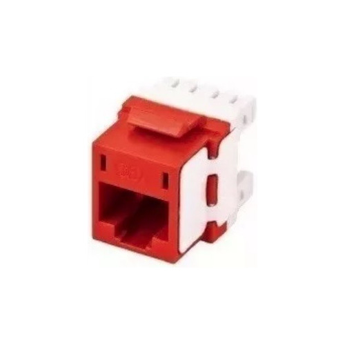 Jack Cupler Cat 6a Marca Hubbell Color Rojo Hj6ar 