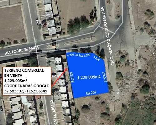 Imagen 1 de 3 de Terreno Comercial En Esquina De 1,229.005m² En Hacienda De L