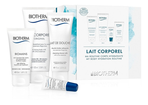 Set Biotherm Lait Corp + Lait De Duche + Biomains + Labios