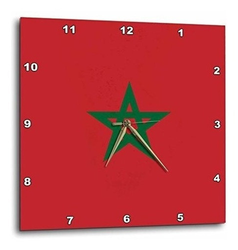 3drose Dpp_158383_3 Bandera De Marroqui Marroqui Rojo Con Es