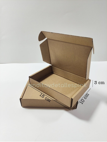 Cajas Multiuso Autoarmables Kraft 10x15x3 / Pack 50 Unidades