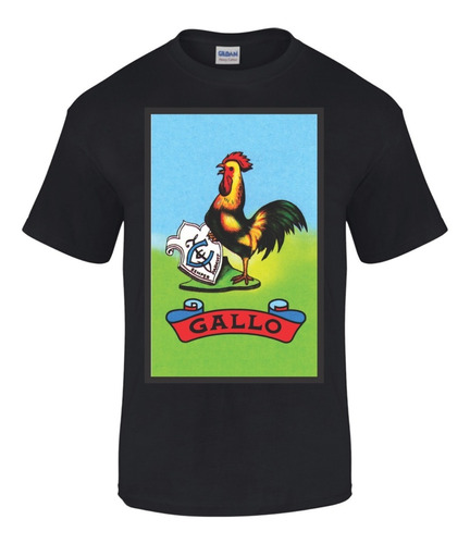 Playera Lotería El Gallo, 100% Algodón Impresión Directa