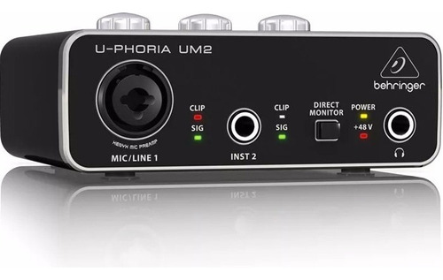 Interfaz De Audio Behringer Um-2 Usb U-phoria