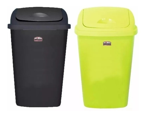 Imagen 1 de 5 de Set De 2 Cestos P/ Residuos 25lts Colombraro Tacho De Basura