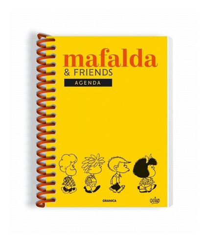 Imagen 1 de 5 de Agenda Perpetua En Ingles Mafalda And Friends Amarilla Quino