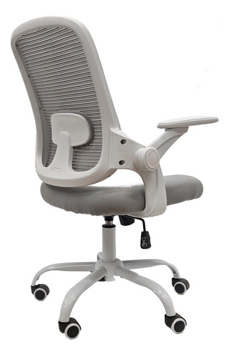 Silla Para Oficina Hermes Para Escritorio Lino Mesh Gris Brazos Base Metal Ballsellings