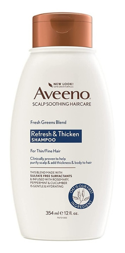 Aveeno, Shampoo Con Romero, Menta Y Pepino Que Nutre 354ml