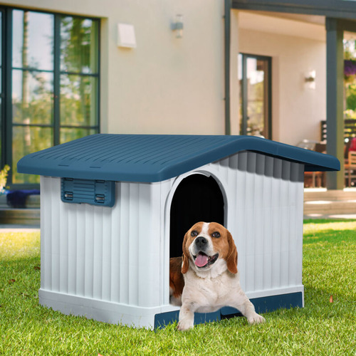 34  Resin Outdoor Large Dog House Pet Puppy Kennel Weath Oac