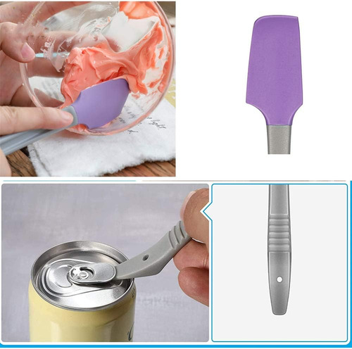 6 Espátulas De Silicona Antiadherentes Para Tarro De Goma, E