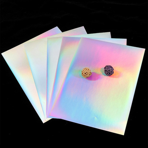 20 Hojas De Papel Adhesivo Holográfico, Adhesivo Resistente