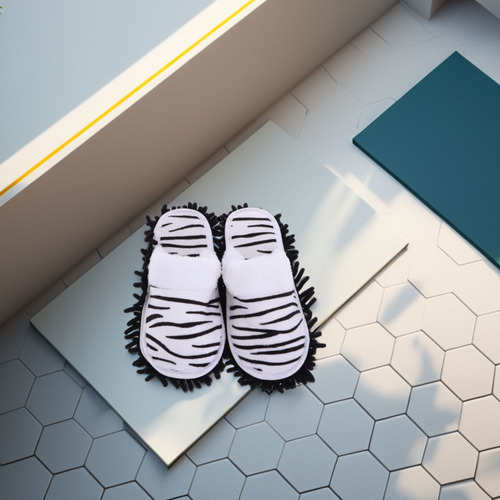 1 Par De Pantuflas Para Limpieza De Suelos, De Chenilla, Mop