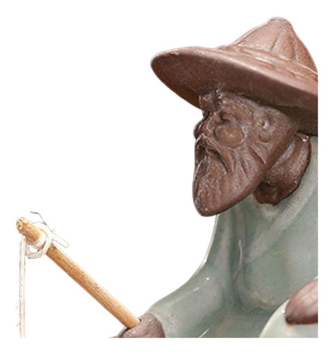 Figura En Miniatura De Pescador, Decoración De