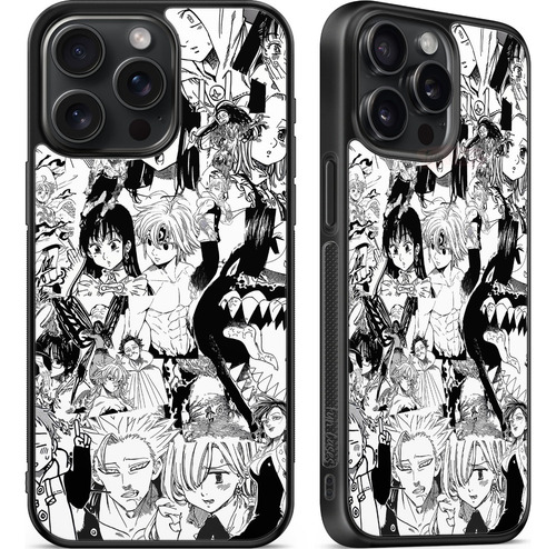 Funda Siete Pecados Capitales Meliodas Ban Escanor Merlin Negro Iphone Se 2020