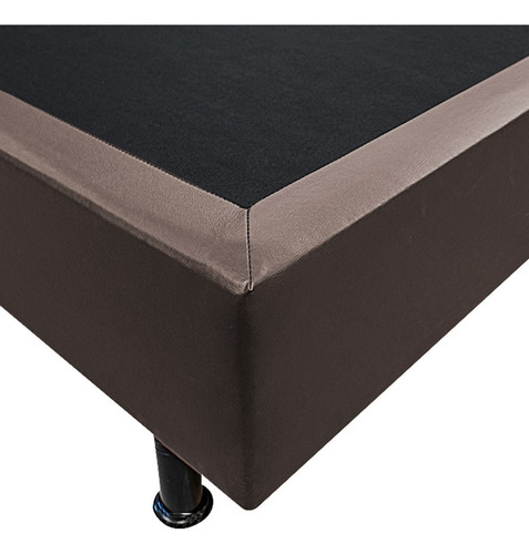 Base Box Para Cama Casal Queen 158x198 Bipar Liz Sint Marrom