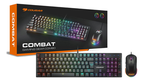 Teclado Y Mouse Cougar Combat Rgb Mecanico Para Pc Y Note