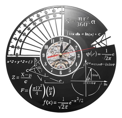 Reloj De Pared Timelike Con Temática Matemática, Diseño Mode