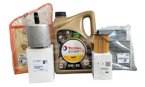 Kit Filtros Y Aceite Total Para Peugeot 208 C3 1.6 Hdi