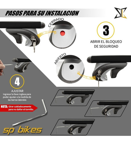 Barras Transversal Portaequipaje Negra C/llave Jeep Renegade