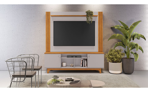 Home Balsamo Candian 150cm Mdp/mdf Tvs 65pol Jcm Movelaria Cor Cinamomo/off White