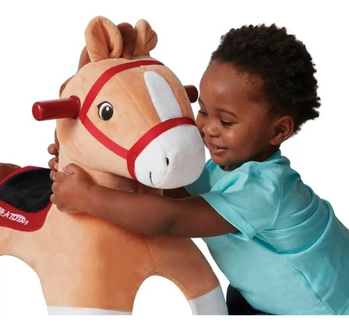 Caballo Radio Flyer Montable Con Ruedas Cafe Con Rojo Color Marrón Claro