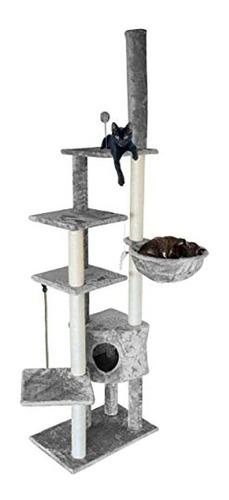 Furhaven Pet Cat Tree - Tiger Tough Cat Tree House Condo Per