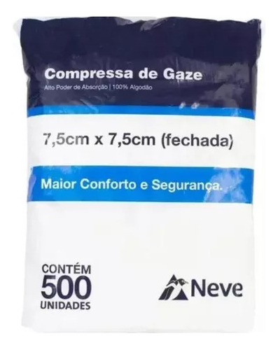 Compressa Gaze 13fios 500un Neve 