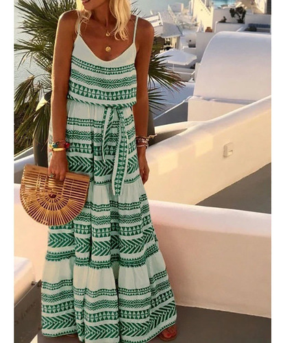 Vestido Bohemio De Verano For Vacaciones En La Playa