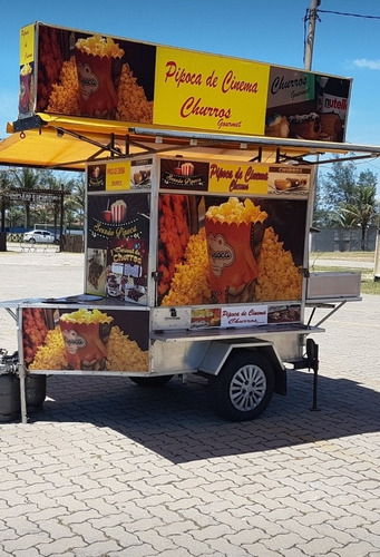 Imagem 1 de 5 de Reboque Carrinho De Churros E Pipoca