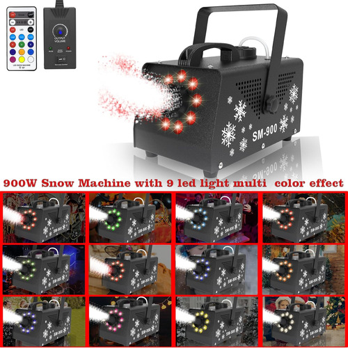 Imone 900w Máquina De Nieve De Navidad Con 9 Luces, ...