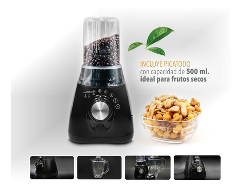 Imagen 7 de 7 de Licuadora 4 Velocidades Duomix Pro + Picatodo Home Elements