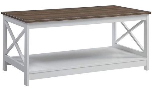 Mesa Ratona Madera Marron Y Blanco