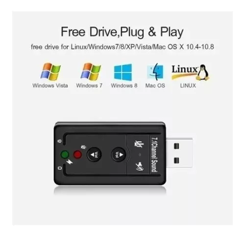 Tarjeta De Sonido Usb 7.1 Control De Volumen - ZAMUX BOGOTA