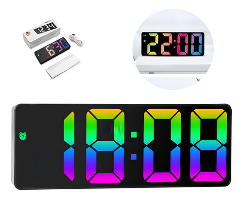 Reloj Despertador Led Digital De Escritorio Multicolor