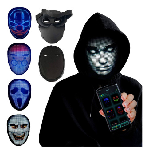Máscara Led Transformadora Facial Controlada Por Aplicación