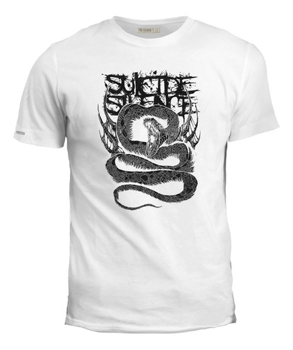 Camiseta Estampada Suicide Silence Serpiente Banda Rock Ink 