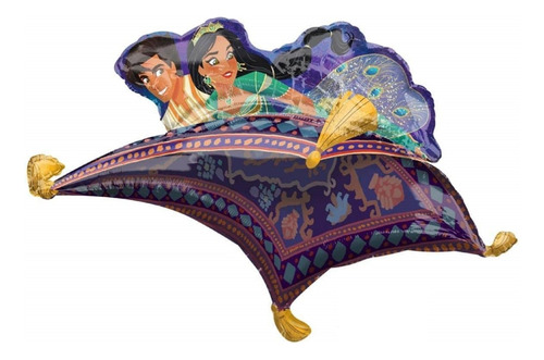 Globo Jazmine Y Aladdin Met Jumbo Aladino Alfombra Magica
