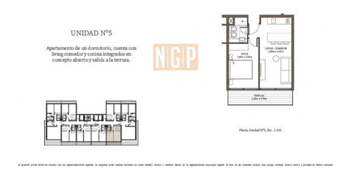 Apartamento En Mansa, 1 Dormitorios *- Ref: 18506