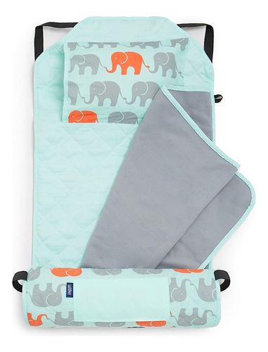 Wildkin Kids Modern Nap Mat Con Almohada Reutilizable Para N