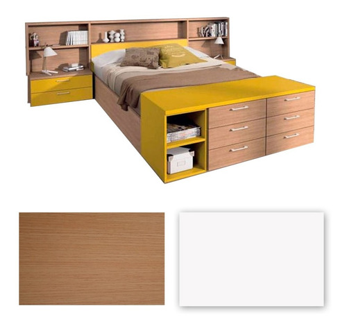 Imagen 5 de 6 de Cama Juvenil Inv- 2080 Bibliotek (missidream)