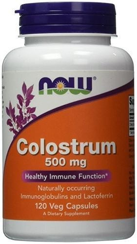 Suplemento em cápsula NOW  Colostrum aminoácidos Colostrum