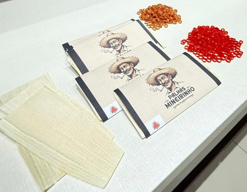 Palhas Mineirinho 6 Pacotes /300g Fumo De Corda + 200 Anilha Premium