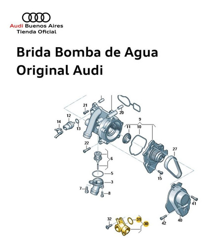 Brida Bomba De Agua Audi A4 A5 A6 Q5 Audi 06h121132h