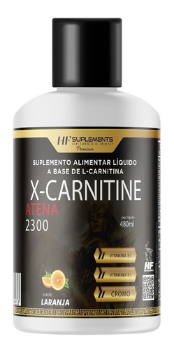 X-carnitine Atena 2300 Cromo 480ml Laranja Hf Suplements