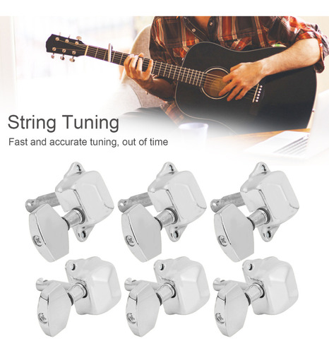 Tecla De Afinación De Cuerdas Para Guitarra Semicerrojada, 3