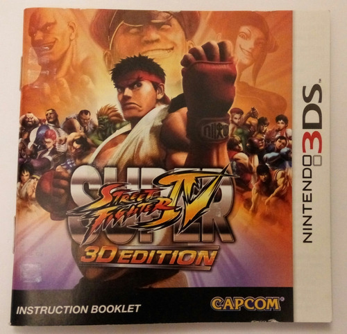  Super Street Fighter Iv 3d Edition  Sólo El Manual Booklet