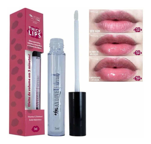 Imagen 1 de 2 de Nuevo Gloss Volumizador De Labios En 5 Minutos - Incolor